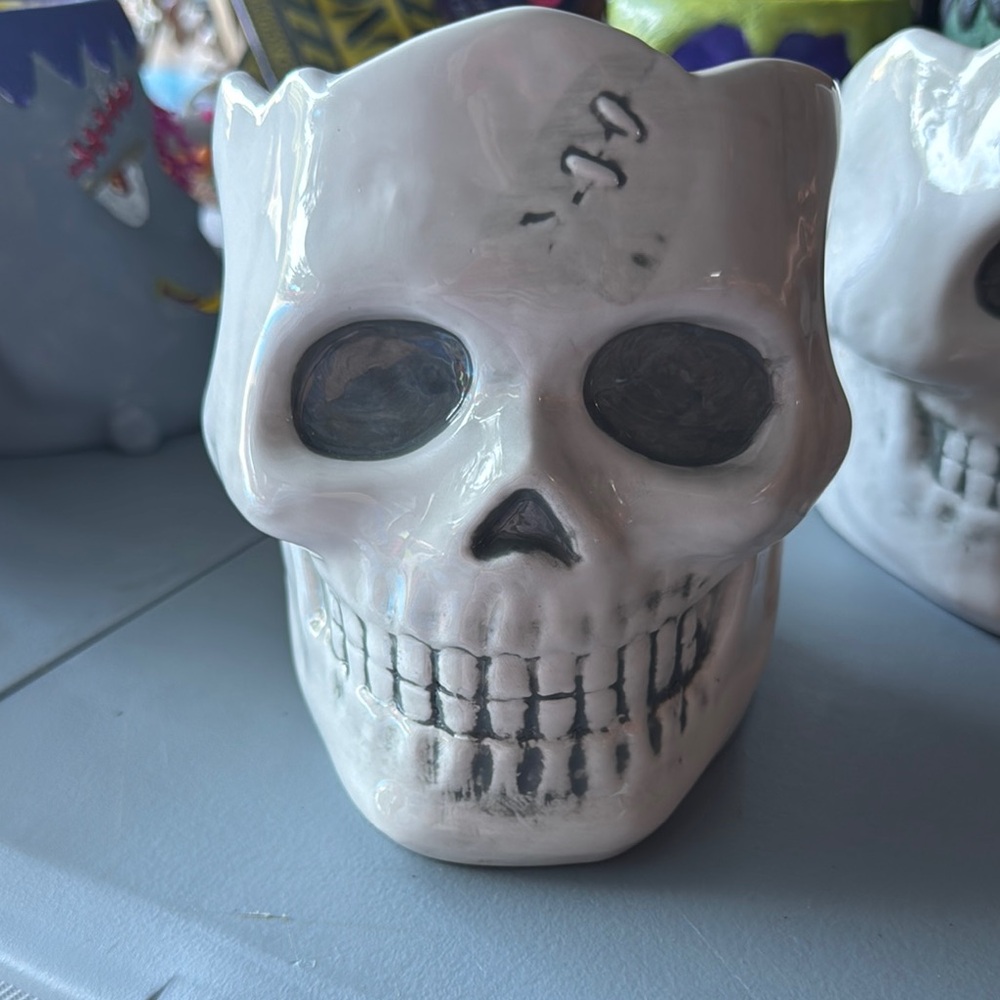 White Skull Ceramic Mug